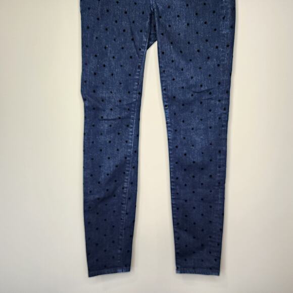 Madewell 9" Mid-Rise Skinny Jeans Flocked Dots Edition 26 - Picture 5 of 11